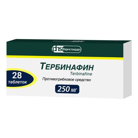 Фото Тербинафин, таблетки 250 мг, 28 шт. (Фармстандарт)