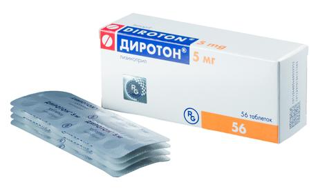 Фото Диротон, таблетки 5 мг, 56 шт.