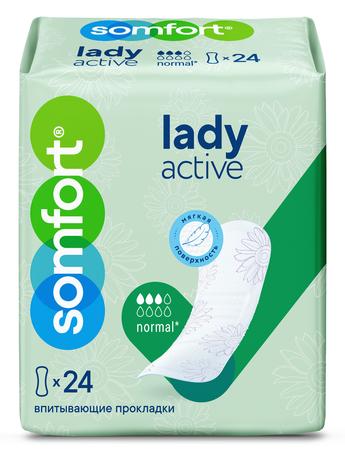 Фото Somfort Lady прокладки Active Normal, 24 шт.