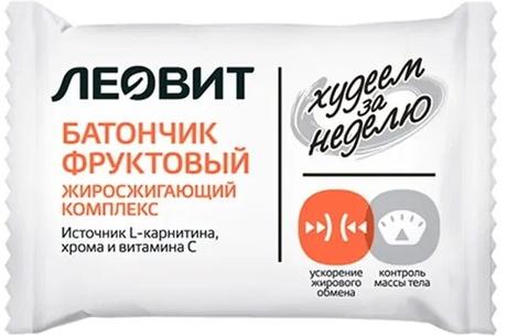 Фото Леовит Худеем за неделю Батончик фруктовый Жиросжигающий Комплекс 10 г, 7 шт. 