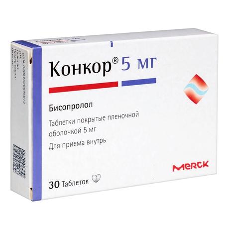 Фото Конкор, таблетки покрыт. плен. об. 5 мг, 30 шт.