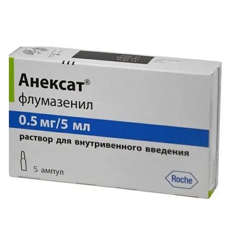 Фото Анексат, раствор для в/в введения 0.5 мг/5мл ампула 5 мл, 5 шт.