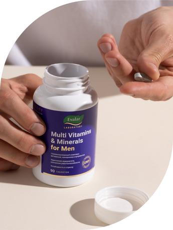 Фото Мультивитамины и минералы мужские Эвалар Лаборатория/ Evalar Laboratory, таблетки 1.3 г, 90 шт.