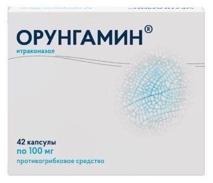 Фото Орунгамин, капсулы 100 мг, 42 шт.