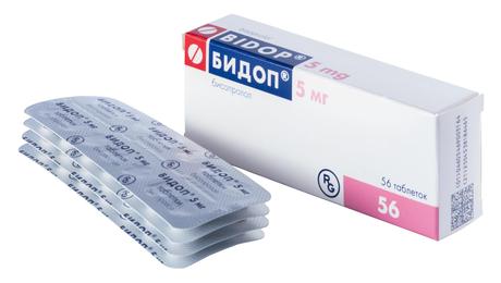 Фото Бидоп, таблетки 5 мг, 56 шт.