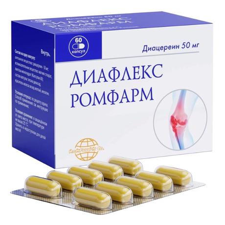 Фото Диафлекс Ромфарм, капсулы 50 мг, 60 шт.