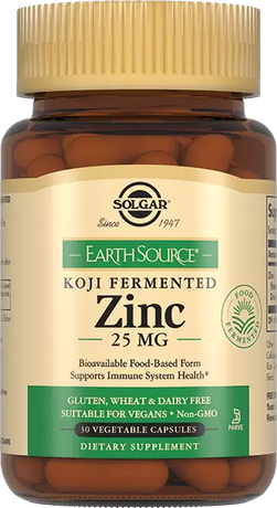 Фото Солгар Цинк в ферментированной культуре Коджи, капсулы 25 мг, 30 шт.