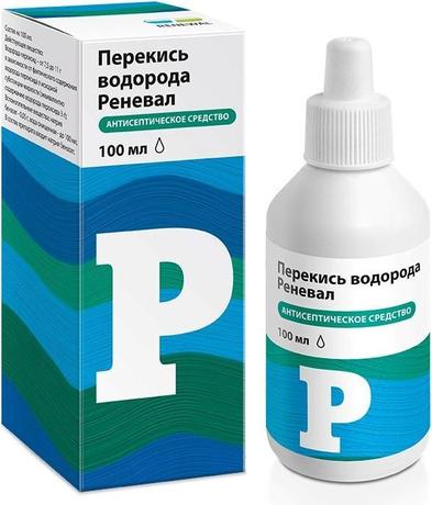 Фото Перекись водорода Реневал, раствор для местного и наружного применения 3%, флакон 100 мл