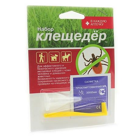 Фото Клещедёр, устройство для извлечения клещей, набор