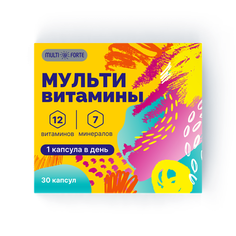 Фото  BioForte Мультивитамины (витамины и минералы) для взрослых, капсулы, 30 шт.