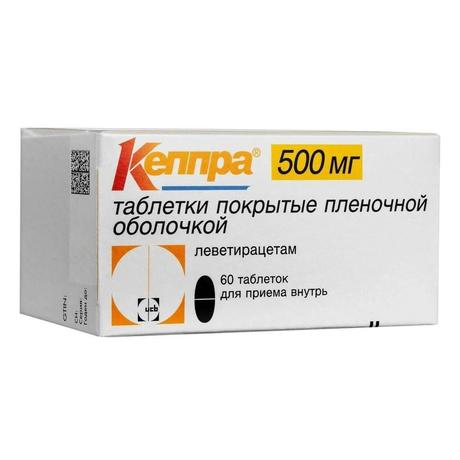 Фото Кеппра таблетки, покрытые пленочной оболочкой 500 мг, 60 шт.