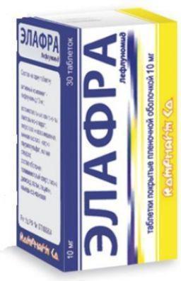 Фото Элафра, таблетки покрыт. плен. об. 10 мг, 30 шт.