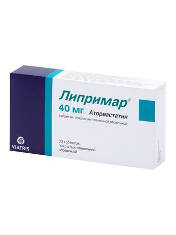 Фото Липримар, таблетки в плёночной оболочке 40 мг, 30 шт.