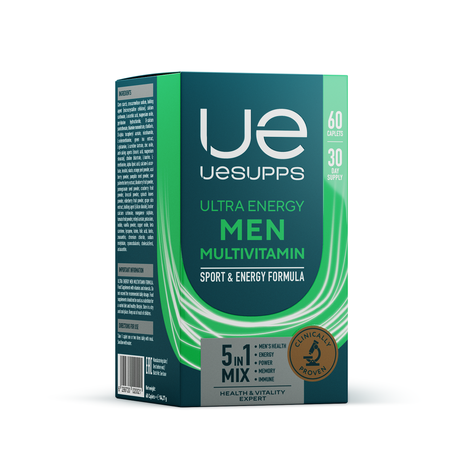 Фото UESUPPS Ультра Энерджи Мен Мультивитамин Формула, таблетки, 60 шт.