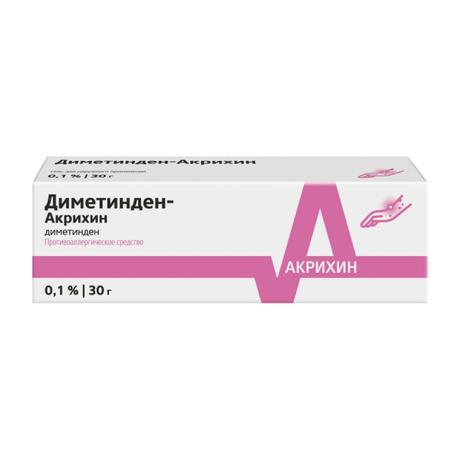 Фото Диметинден-Акрихин, гель 0.1%, 30 г