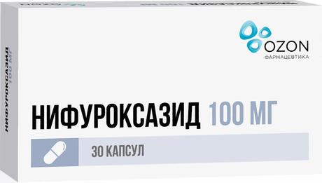 Фото Нифуроксазид, капсулы 100 мг, 30 шт.