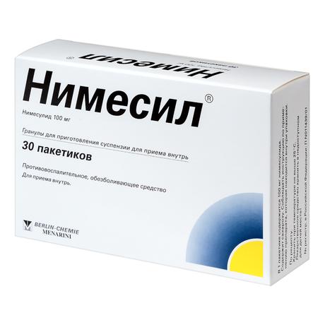 Фото Нимесил, гранулы д/приг. суспензии 100 мг, пакетики 2 г, 30 шт.