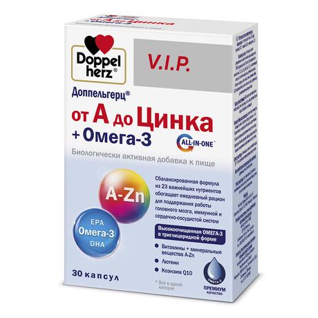 Фото Доппельгерц от А до Цинка + Омега-3 капсулы, 30 шт.