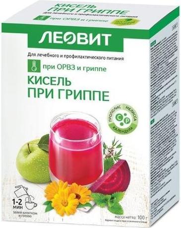 Фото Леовит, кисель при гриппе 20 г, 5 шт.