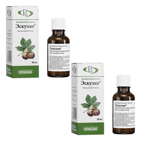 Фото Набор 2уп Эскузан раствор для приема внутрь 20мл 1шт