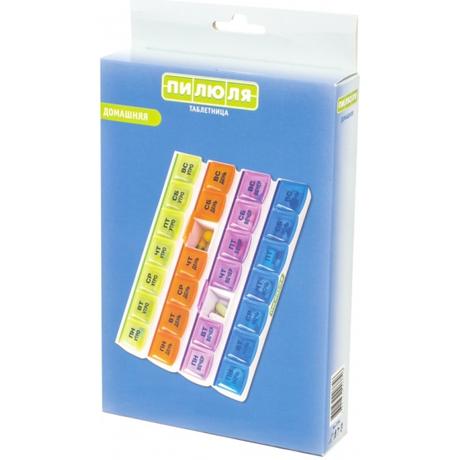 Фото Таблетница Пилюля на 7 дней Домашняя, для лекарственных средств, 1 шт.