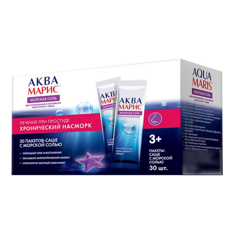 Фото Аква Марис с морской солью, 30 пакетиков
