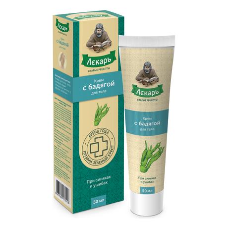 Фото Лекарь, крем для тела при синяках и ушибах с бадягой, 50 мл