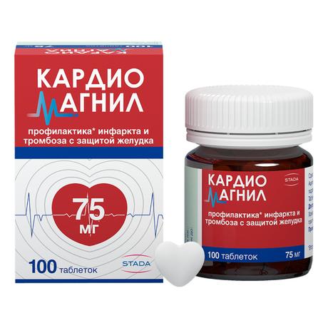 Фото Кардиомагнил, таблетки 75 мг+15,2 мг, 100 шт.