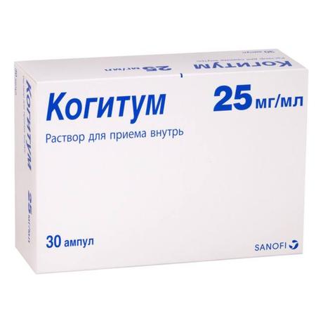 Фото Когитум, раствор 25 мг/мл, ампулы 10 мл, 30 шт.