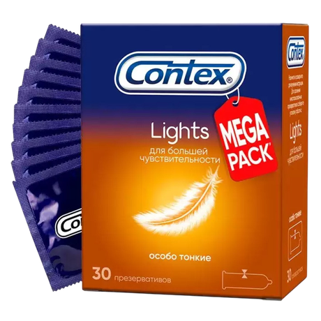 Фото Презервативы Contex Lights особо тонкие, 30 шт.