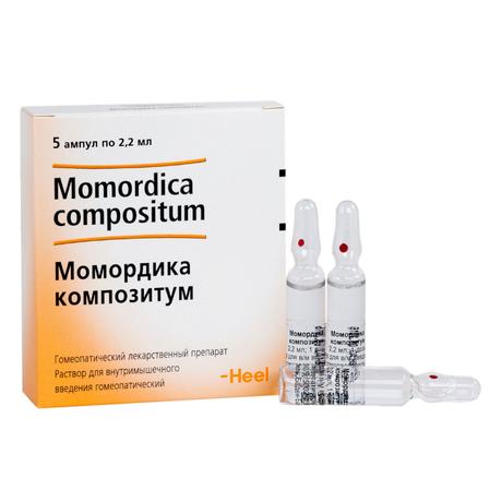 Фото Момордика композитум, раствор для в/м введения, ампулы 2,2 мл, 5 шт.