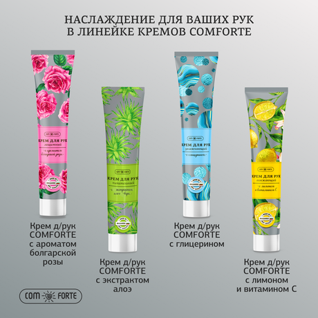 Фото Крем для рук освежающий ComForte, с лимоном и витамином С, 50 мл