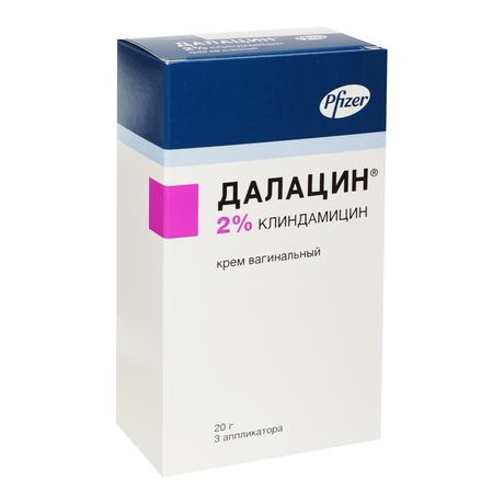 Фото Далацин, крем вагинальный 2%, 20 г (+ 3 аппликатора)