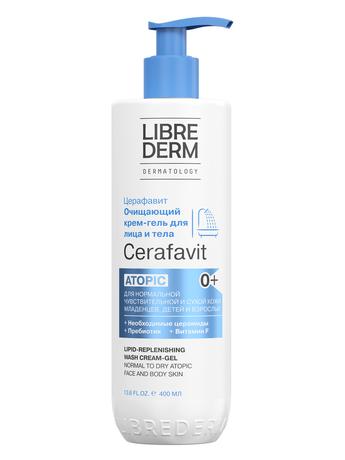 Фото Librederm Cerafavit, Крем-гель для лица и тела очищающий липидовосстанавливающий, 400 мл