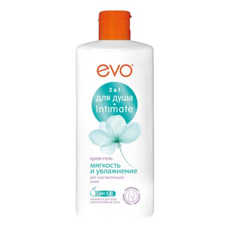 Фото EVO Мягкость и Увлажнение, крем-гель 2 в 1 для душа и интимной гигиены, 400 мл