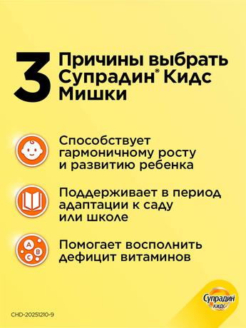 Фото Супрадин Кидс Мишки, пастилки жевательные, 30 шт.