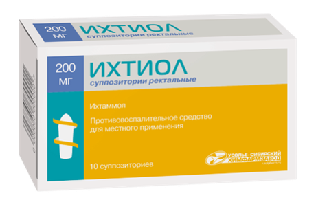 Фото Ихтиол, суппозитории ректальные 200 мг, 10 шт.