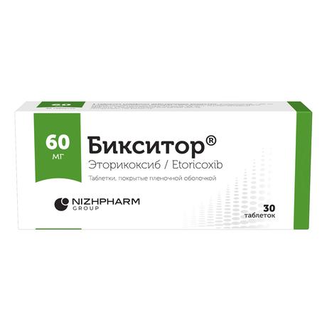 Фото Бикситор, таблетки покрыт. плен. об. 60 мг, 30 шт.