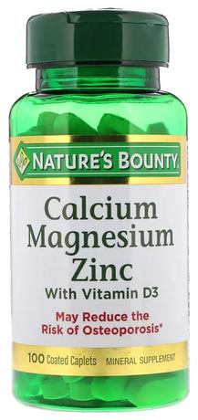 Фото Nature'S Bounty Кальций-Магний-Цинк, таблетки, 100 шт.