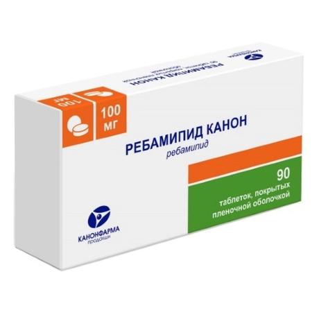 Фото Ребамипид Канон, таблетки, покрытые пленочной оболочкой 100 мг, 90 шт.