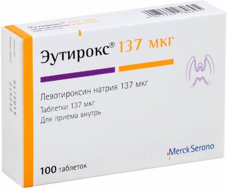 Фото Эутирокс, таблетки 137 мкг, 100 шт.