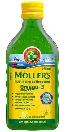 Фото Рыбий жир Меллер со вкусом лимона, 250 мл
