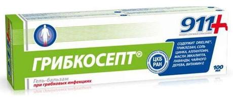 Фото 911 Грибкосепт, гель рук и ног, 100 мл