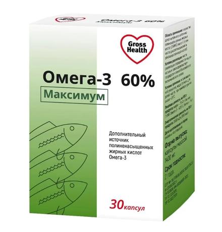 Фото Gross Hertz омега-3 60% максимум капсулы №30