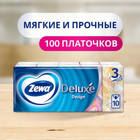 Фото Зева Делюкс Дизайн, платочки носовые бумажные, 100 шт.
