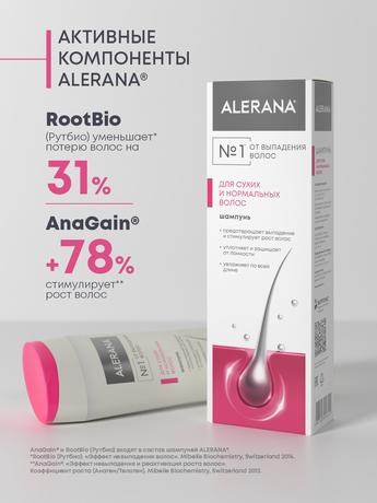 Фото Алерана, шампунь для сухих и нормальных волос, 250 мл