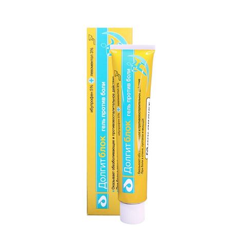 Фото Долгитблок, гель для наружного применения 5%+3% туба 100 г, 1 шт.