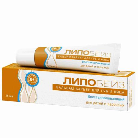 Фото Липобейз, бальзам-барьер для губ и лица восстанавливающий, 15 мл