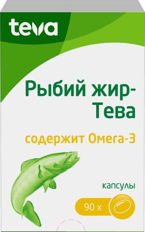Фото Рыбий жир-Тева, капсулы 500 мг, 90 шт.