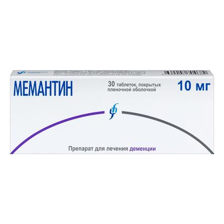 Фото Мемантин таблетки, покрытые пленочной оболочкой 10 мг, 30 шт.